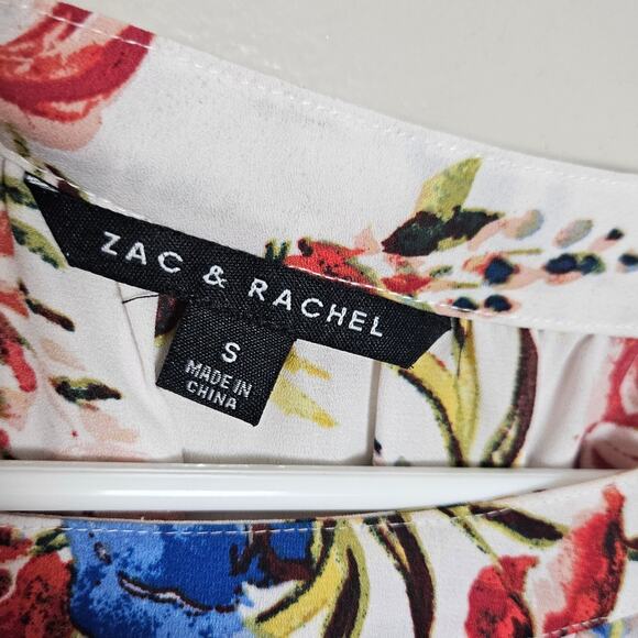 Zac & Rachel Floral Flowy Blouse Sz Small - Picture 7 of 16